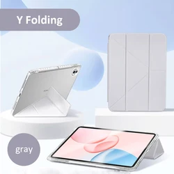 Elegant Clear Smart Fold Case with Pencil Holder for Honor Pad 10 (Gray)