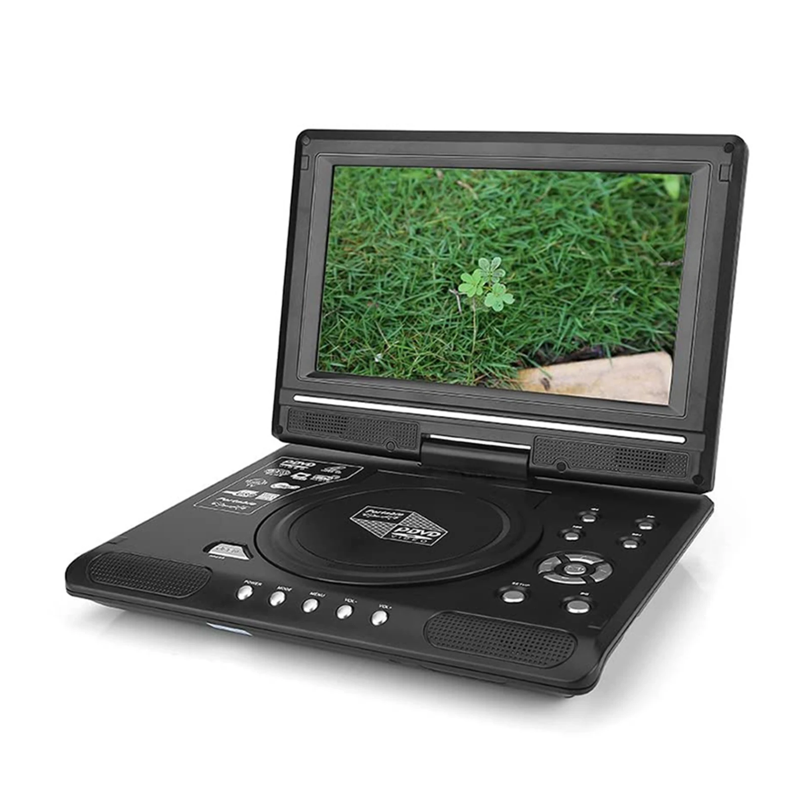 DVD Player CD Player Portable 9.8 Inch Home Car LCD DVD Player Game TV Player 270&deg; Rotatable LCD Screen Compact Disc MP3 Viewer with FM Game Function