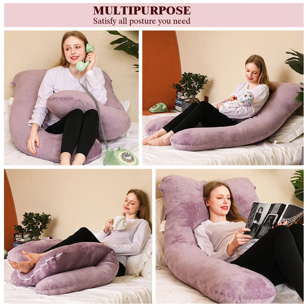 U Shape Pregnancy Pillows for Sleeping Large, Body Pillows for Adults, Valentine's Day Gifts 6