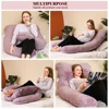 U Shape Pregnancy Pillows for Sleeping Large, Body Pillows for Adults, Valentine's Day Gifts 6