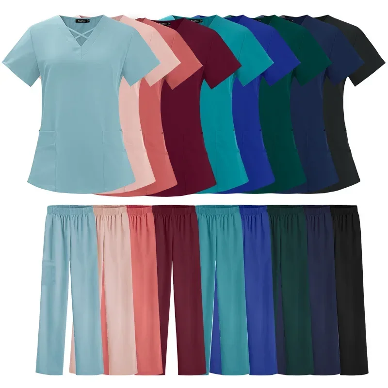 

Dental Clinic Nurse Accessories Doctors Medical Uniforms Women Scrubs Sets Beauty Salon Spa Lab Workwear Clothes Surgical Gowns