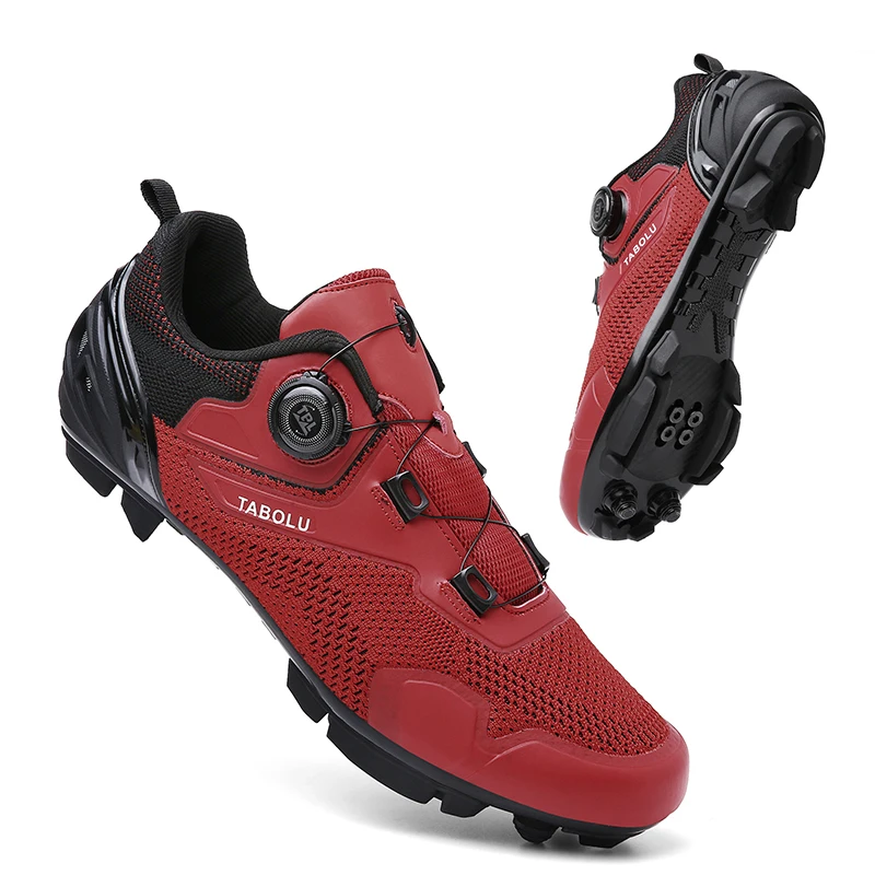 Men's mtb Cycling Sneakers Breathable Cyclocross Pro Cycling Sneakers Non-Slip Spikes Women's Cycling Road Shoes Pedal Bike Shoe 5