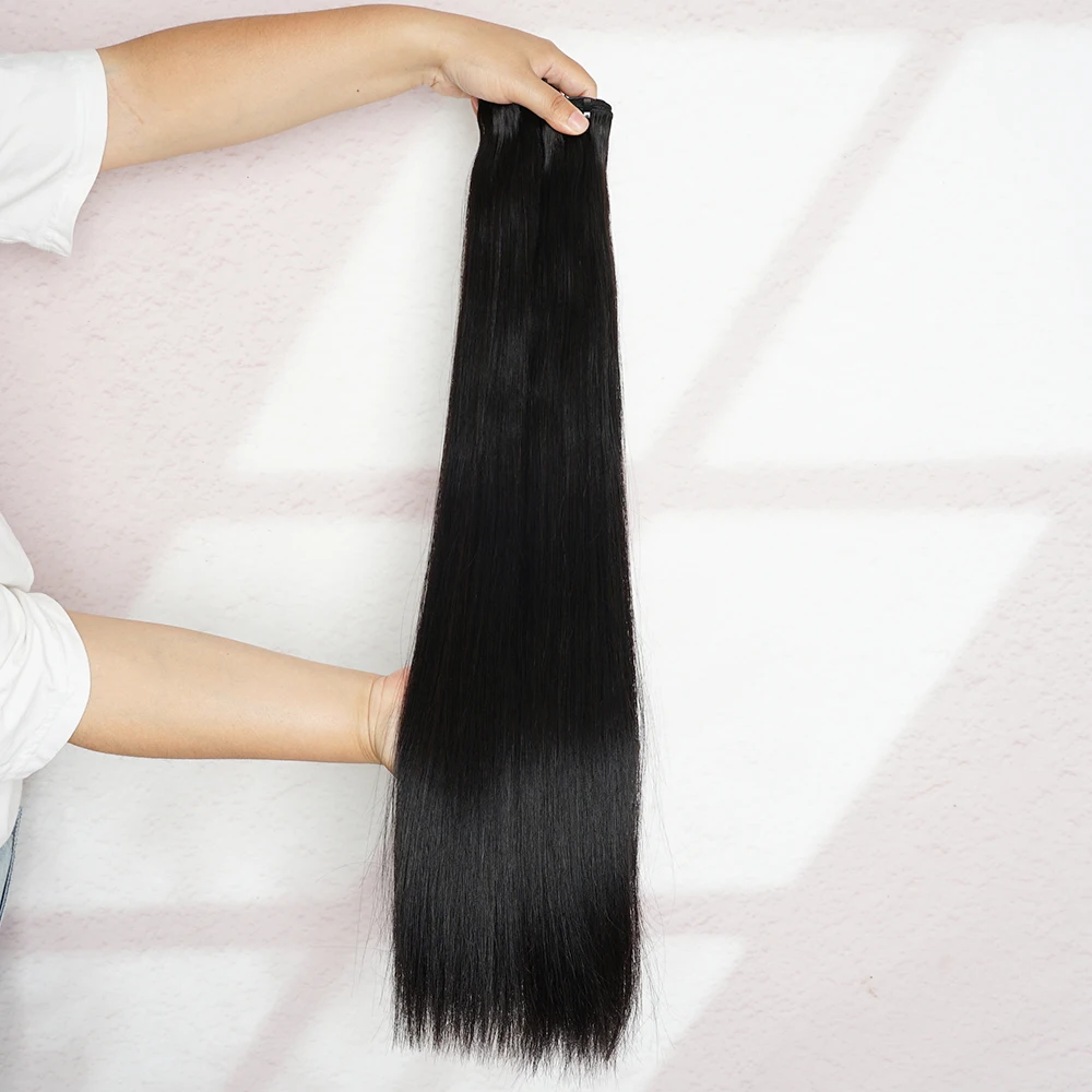 15A Vietnamese Bone Straight Virgin Hair Bundle Super Double Drawn human hair bundle Full raw hair extension