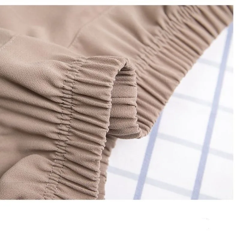 Summer Women's Elastic High Waist Solid Lace Embroidery Splice Straight Leg Trousers Fashion Elegant Casual Office Lady Pants
