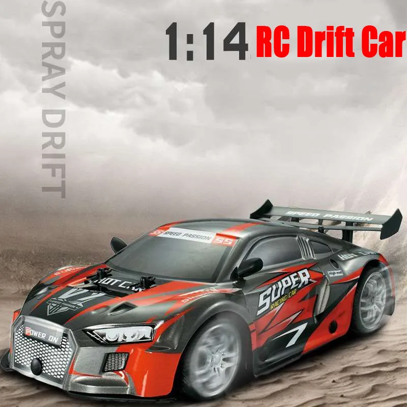 1:14 2WD Remote Control Car RC Car With Led Lights 2.4G Radio Buggy Off-Road Racing Control Trucks Boys Toys for Children Sound 2