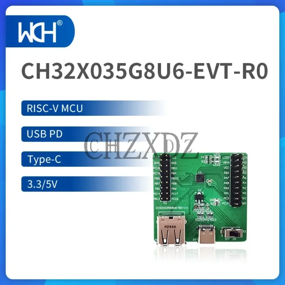 2Pcs/Lot CH32X035 Basic Evaluation Board RISC-V USB PD MCU WCH pcb board pcb board assembly printed circuit board evaluation board