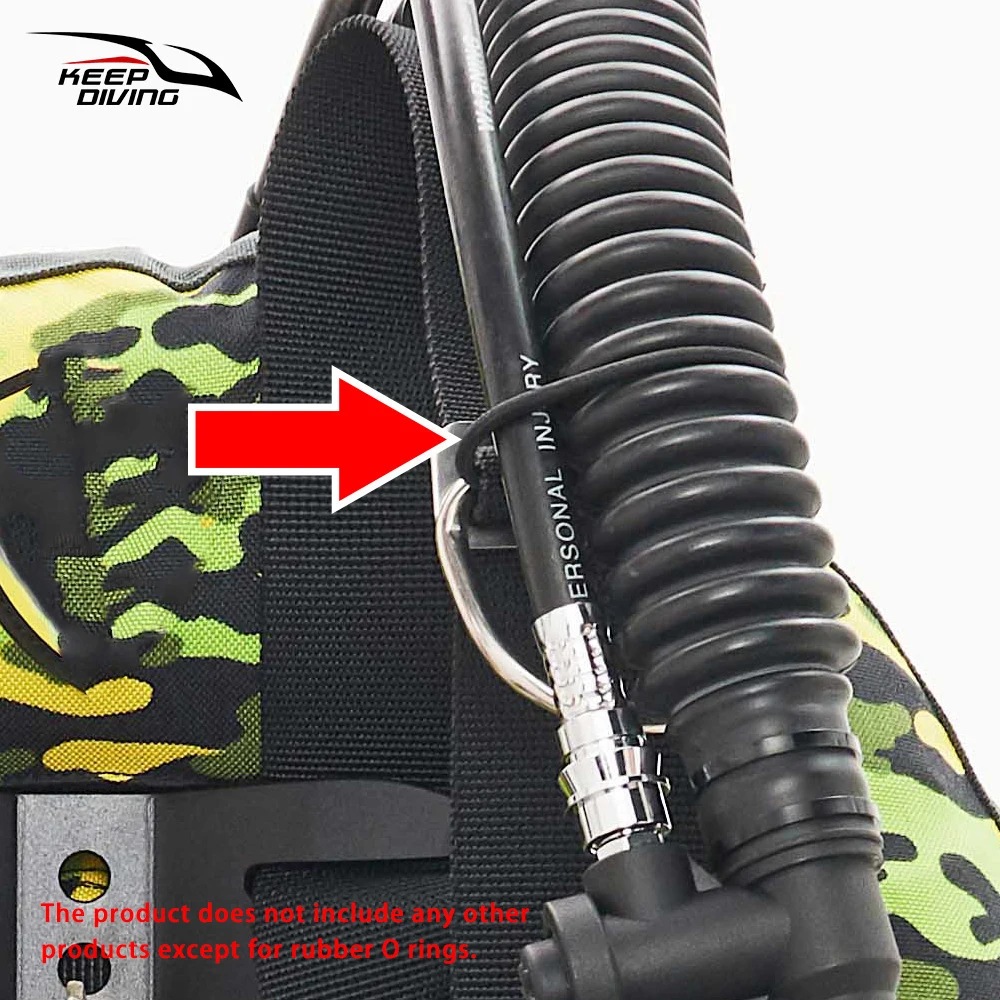 ID: 47/40MM 2 Pcs High Quality Rubber O Ring  Fix Round Corrugated Hose Low Pressure Hose For BCD Diving Accessories 4
