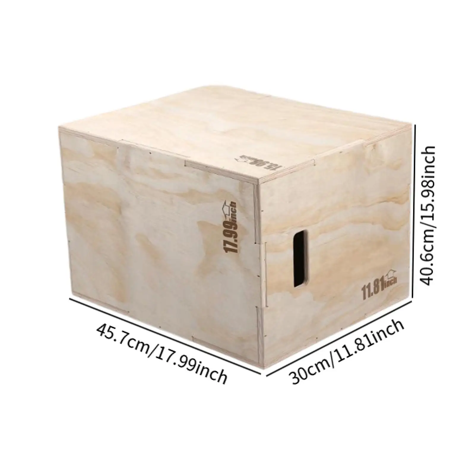 Wooden Plyo Box Multipurpose Step up Box Jumping Agility Box for Jumping Conditioning Strength Training Workout Lunges Home Gym