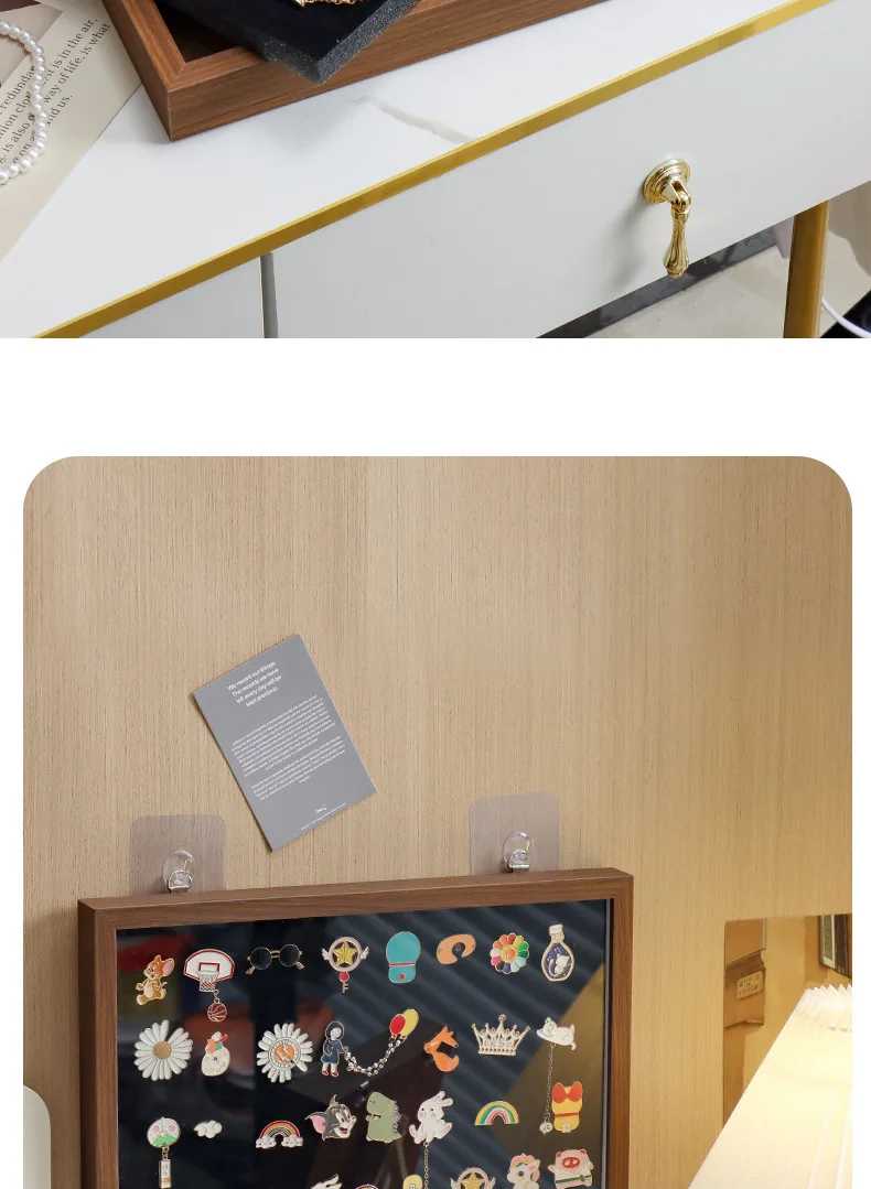 Wall-Mounted Clear Acrylic Badge Display Case Dustproof Pin Medal Storage Box for Collectibles Brooches Commemorative Badges