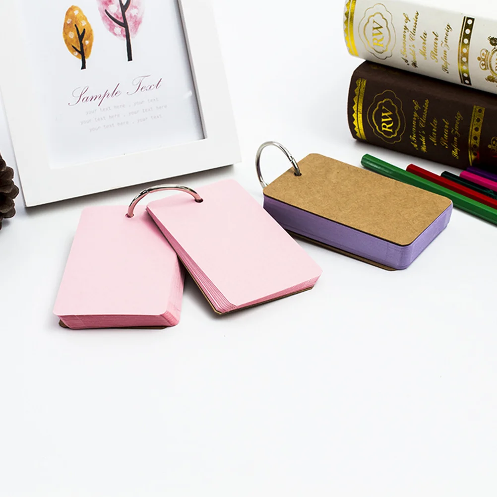 

6Pcs Flash Cards with Binder Rings Notepads Memo Pads Portable Pocket Notebook To- do- list Note Pads for Office Travel