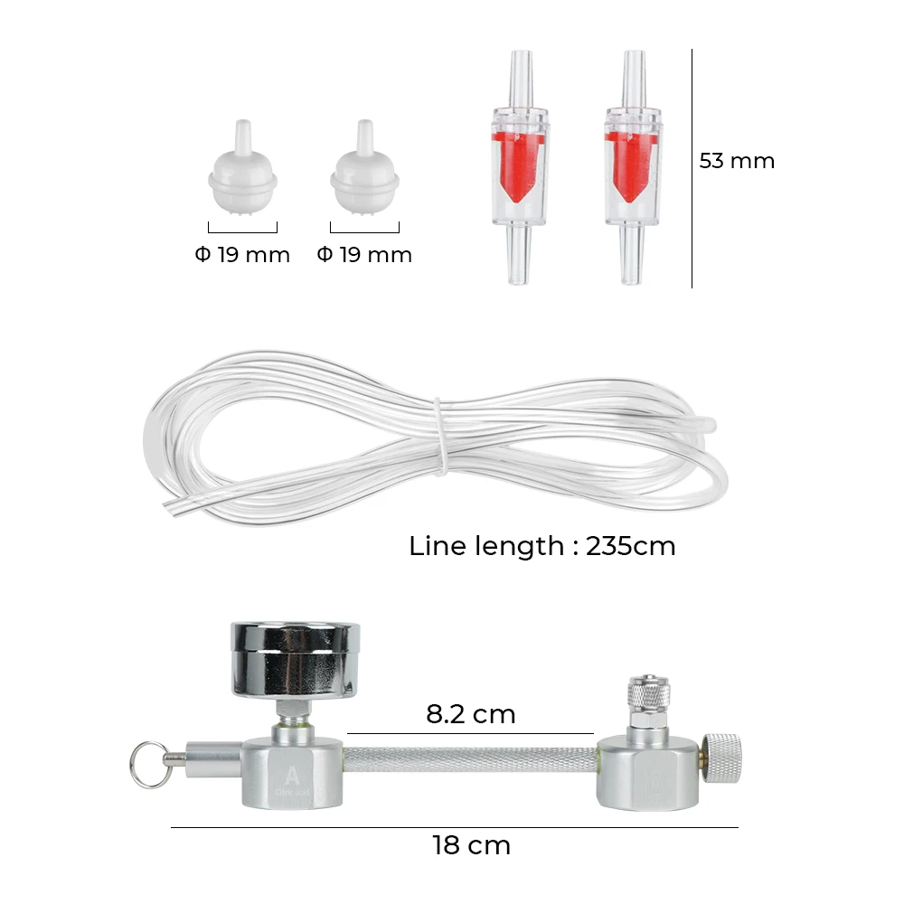 HILIFE Aquarium Equipment DIY CO2 Generator System Kit Bubble Counter Diffuser With Solenoid Valve For Aquatic Plant Growth images - 6