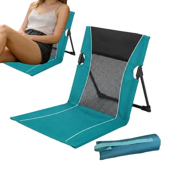 Sedia da Spiaggia Pieghevole Bassa con Borsa per il Trasporto, Sdraio per Piscina, Prendisole per Viaggi, Campeggio, Picnic