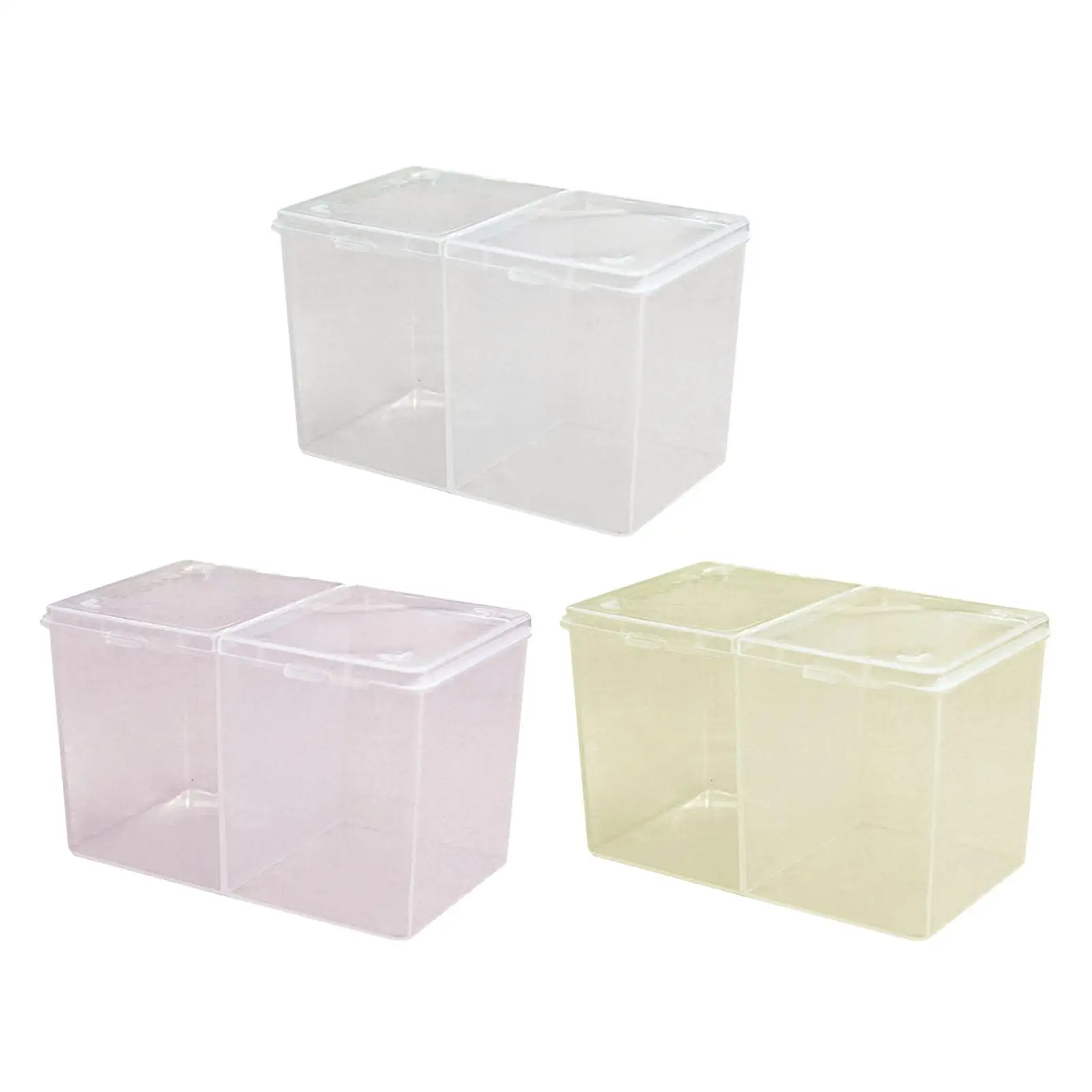 

Makeup Cotton Organizer Holder Multipurpose with Lid Makeup Pad Swab Box for Countertop Bathroom Shelves Vanity Bathroom Kitchen