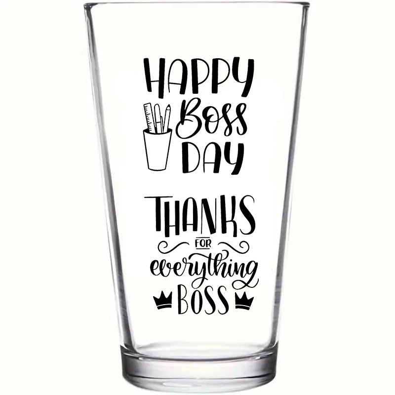 1pc 16oz Glass Beer Mug, Gifts for Boss, Halloween, Christmas Gifts, Gifts for Colleagues, Men and Women