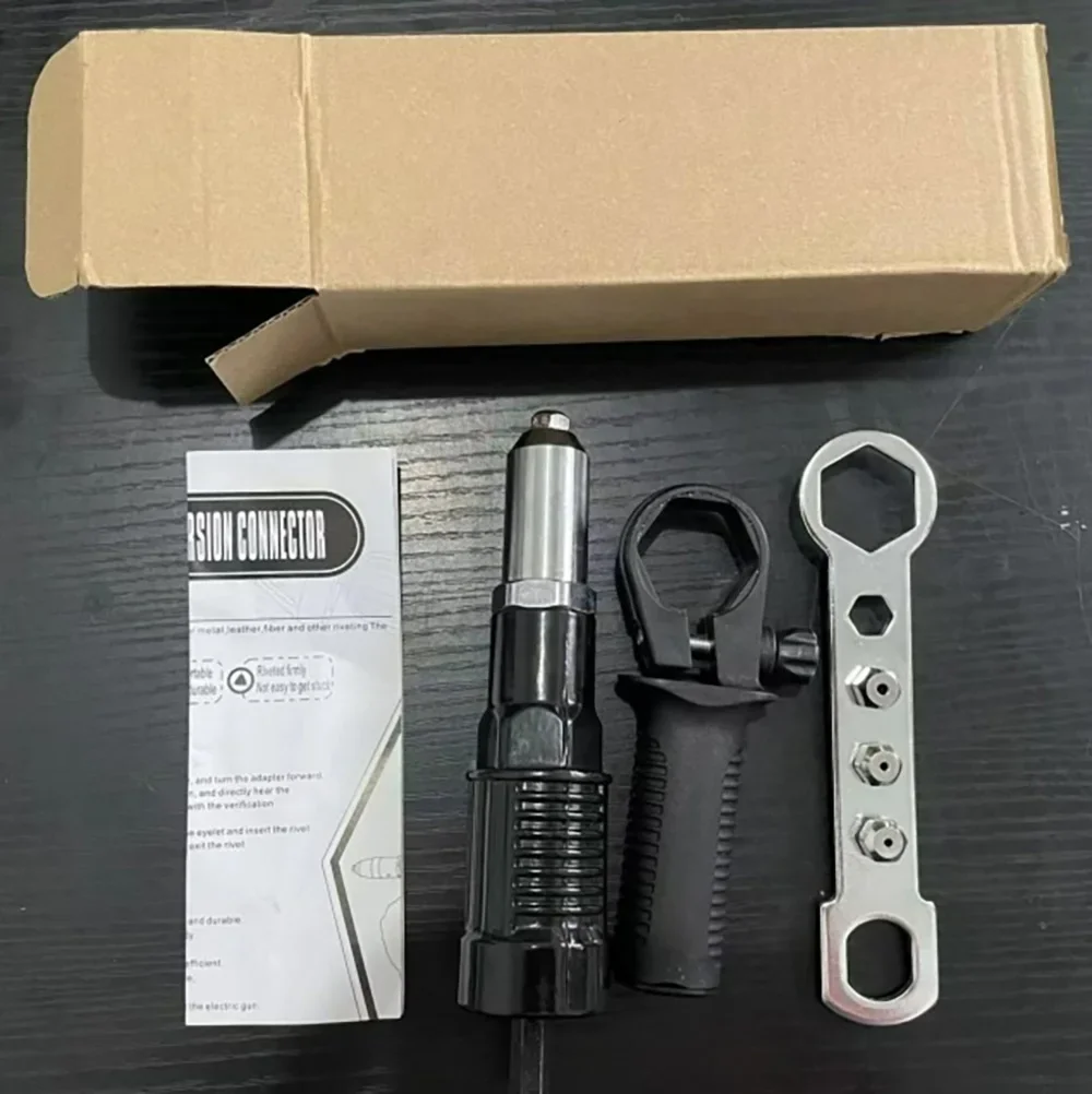 2.4/3.2/4/4.8mm Electric Rivet Gun Battery Riveter Riveting Machine For Cordless Drill Rivet Gun Conversion Head Rivet Nut Tool 6