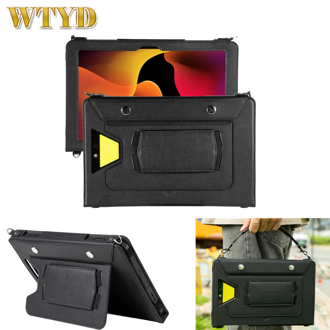 For Ulefone Armor Pad 2 Ulefone 4 in 1 Multipurpose Tablet Carry Case Protective Holster with Shoulder Strap and Hand Strap