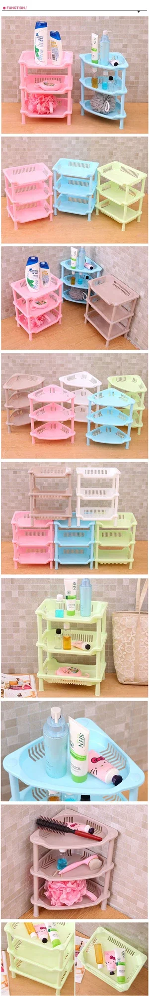 Bathroom Corner Shelf Organizer Plastic Corner Shelf Shower Caddy Shampoo Holder Kitchen Storage Rack Things For The Home