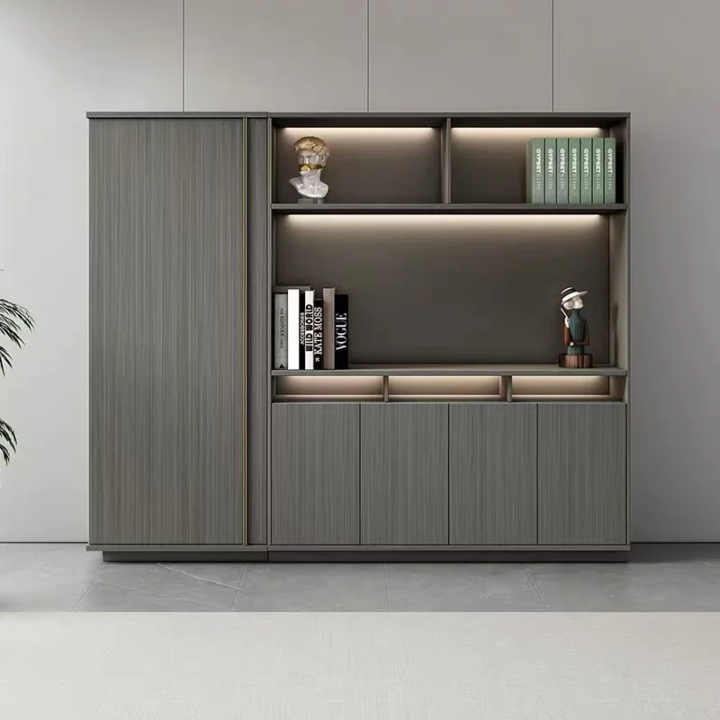 Light Luxury Bookcase Shelves Villa Large Home Bookshelves Designer Creative Study Floor Display Shelves
