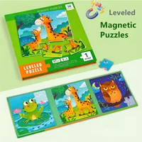 Kids Magnetic Puzzles Leveled Puzzles for Kids Age 2 Up Preschool Learning Jigsaw Puzzles Travel Games and Travel Toy for 2 3 4 1