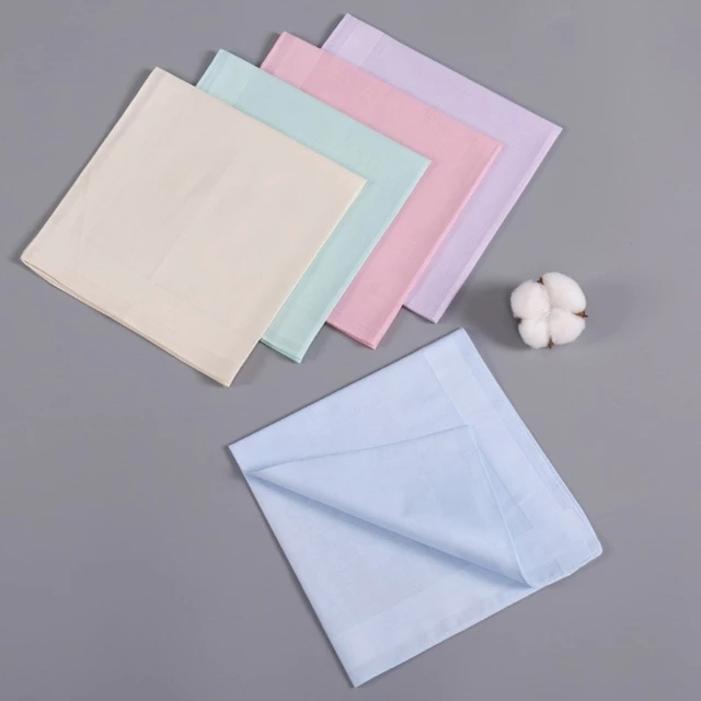 Classical Handkerchiefs Soft Cotton Fabric Washcloth With Strong Absorbency Towel Wash Cloths Antibacterials Features .Q0KF 4