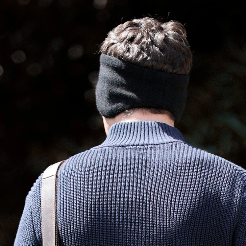 Winter Warm Earmuffs Anti-cold Knitted Plush Headband Ear Cover Outdoor Cycling Ski Running Thermal Soft Men Women Earflap