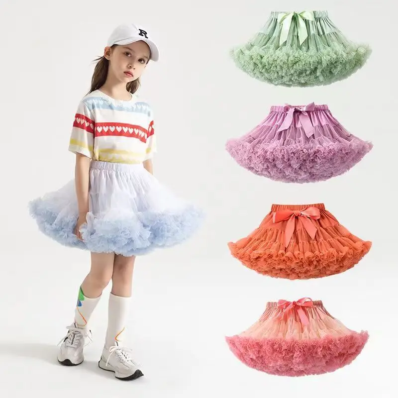 Baby Girl Fluffy Ballet Princess Tutu Skirt Christmas Birthday Party Lace Skirts Children Clothing ballet tutu skirt children skirts