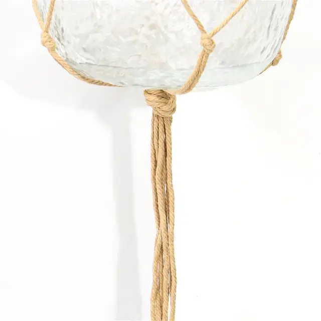 Függő Kosár Kézi Virág Edény Nettó Táska Fonott Otthoni Vintage Dekoráció Növény Heveder Csomózott Kötél Kerti Növényi Edző Tálca - Image 5