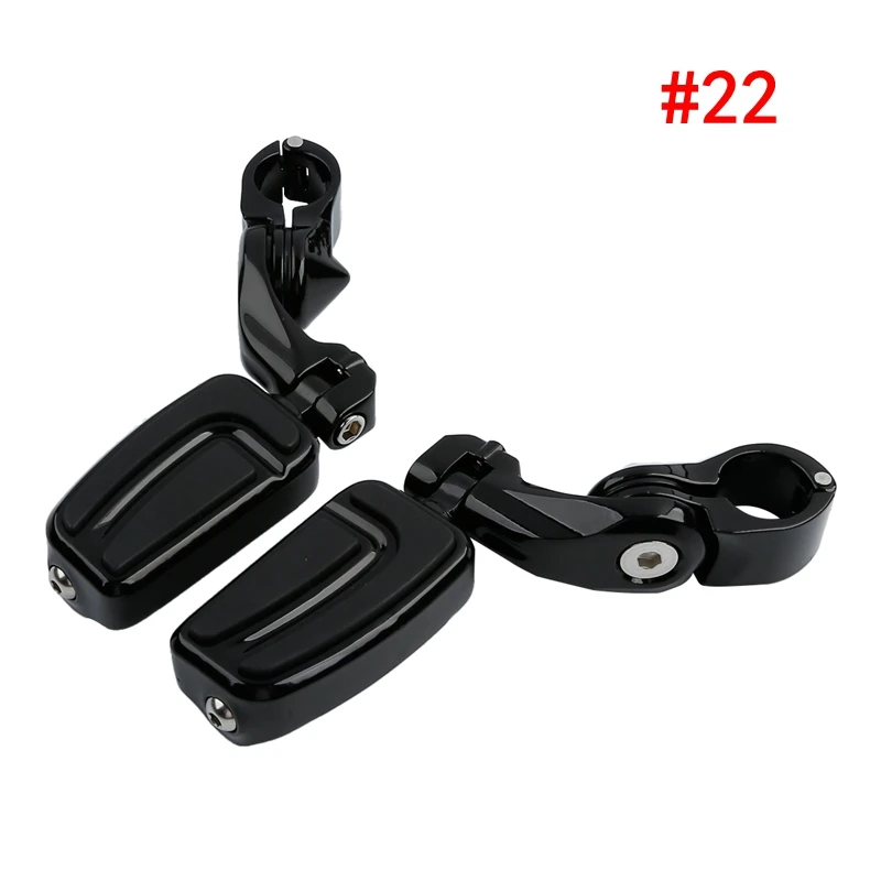 TWOM 1.25" Short Angled Streamliner Highway Engine Guard Foot Pegs For Harley-944325