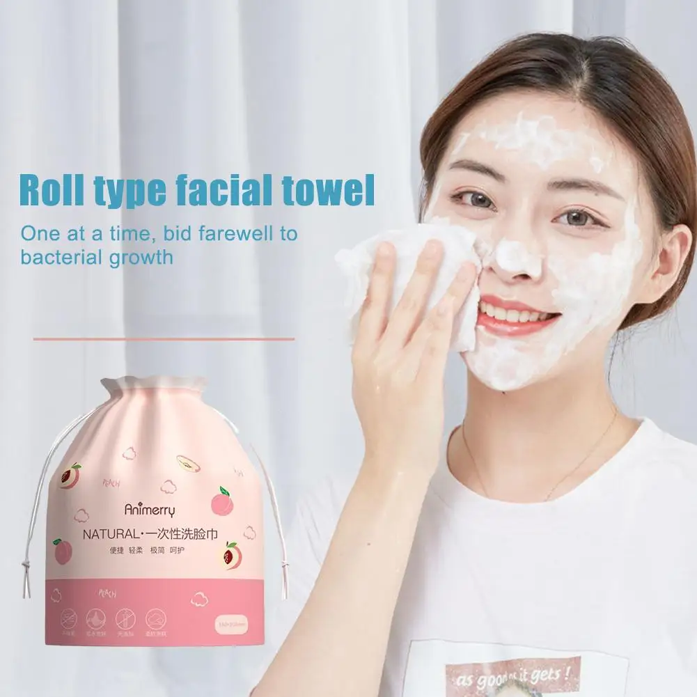 100pcs disposable face towel soft washcloths facial cleansing cotton tissue wet dry wipes makeup remover towel for skincare 1Roll Cotton Disposable Face Towels Baby Facecloth Bathroom Facial Washable up Tissue Wipes Wet Napkin Skincare Dry Towel M G3U1