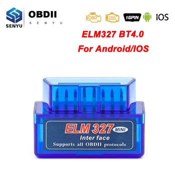 ELM327 Bluetooth 4.0 for Android/IOS OBD 2 OBD2 Scanner ELM 327 Auto Car Diagnostic Tools ODB2 Scan Code Reader OBDⅡ