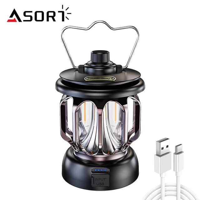 Vintage Rechargeable Led Lamp  Camping Lantern Usb Port - Camping Portable  Lantern - Aliexpress