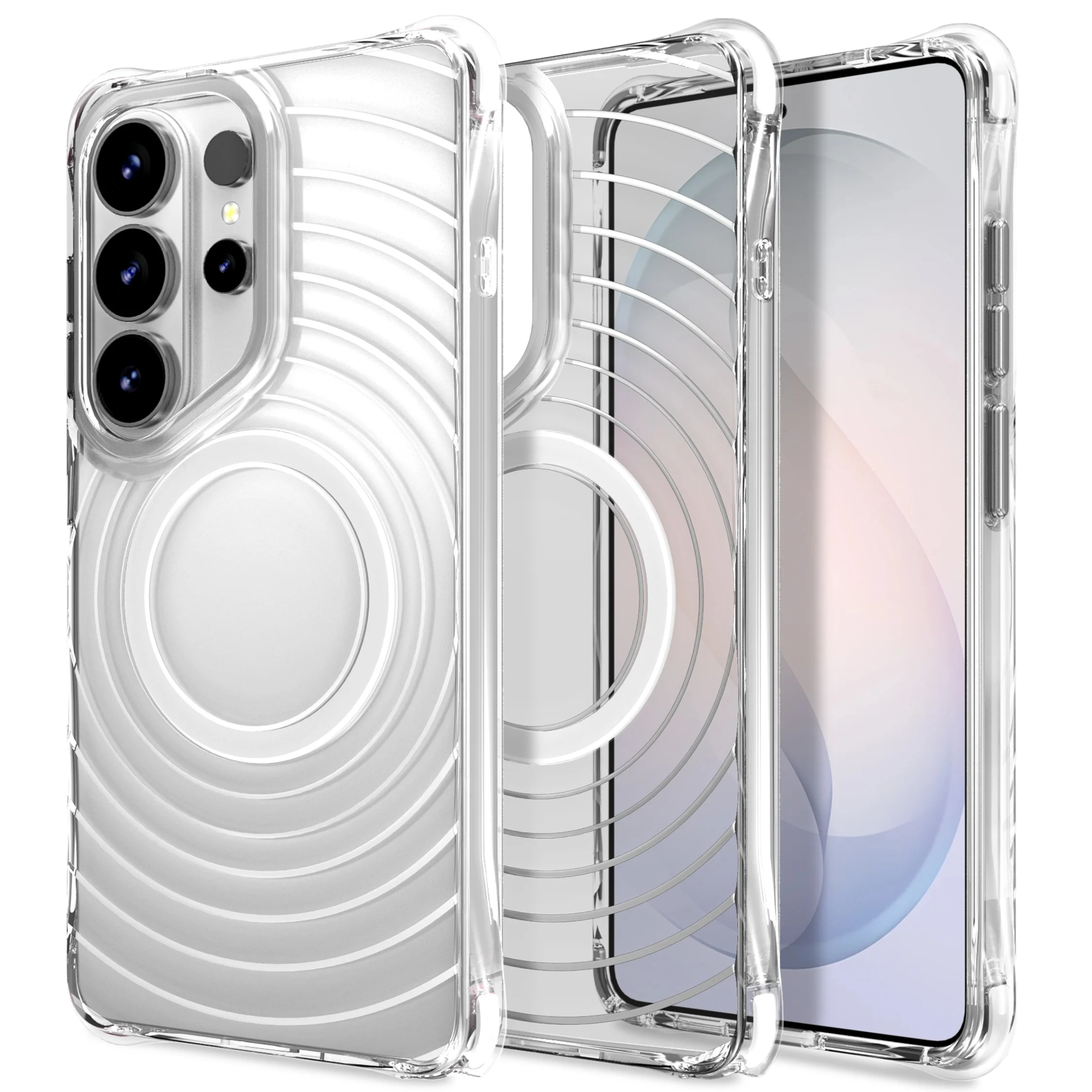 Enhanced Four-Corner Airbag Drop Protection Phone Case with MagSafe Compatibility and Wireless Charging Support