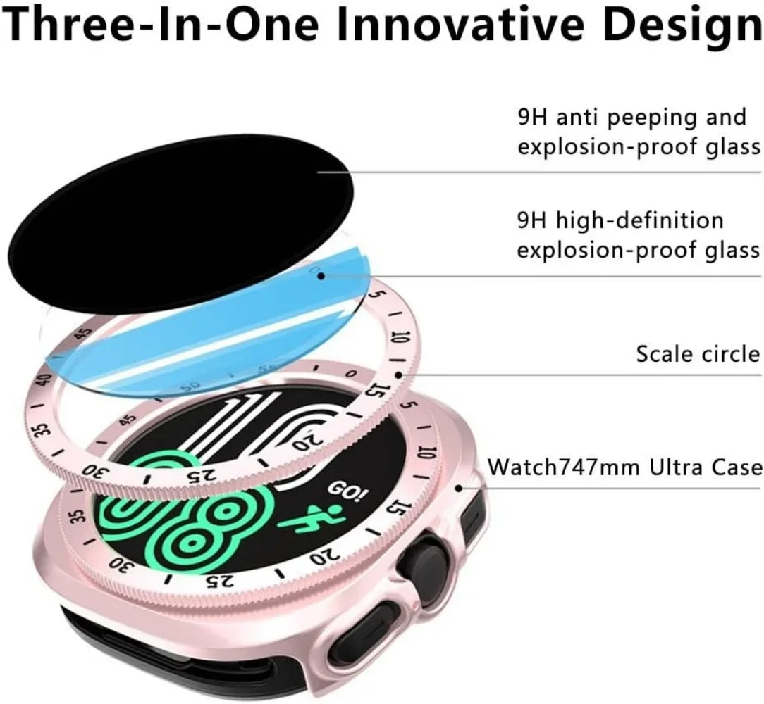 Plastic Bezel Ring for Samsung Galaxy Watch Ultra 47mm PC