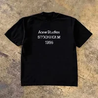 T-shirt tendance mode estivale, marque de luxe, imprimé lettres, t-shirt en coton pour homme et femme, t-shirt à manches courtes, haut unisexe 2
