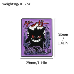 Gengar Enamel Lapel Pin - Cartoon Brooch for Backpack Accessories and Fan Collectibles Gift (Gengar 16)