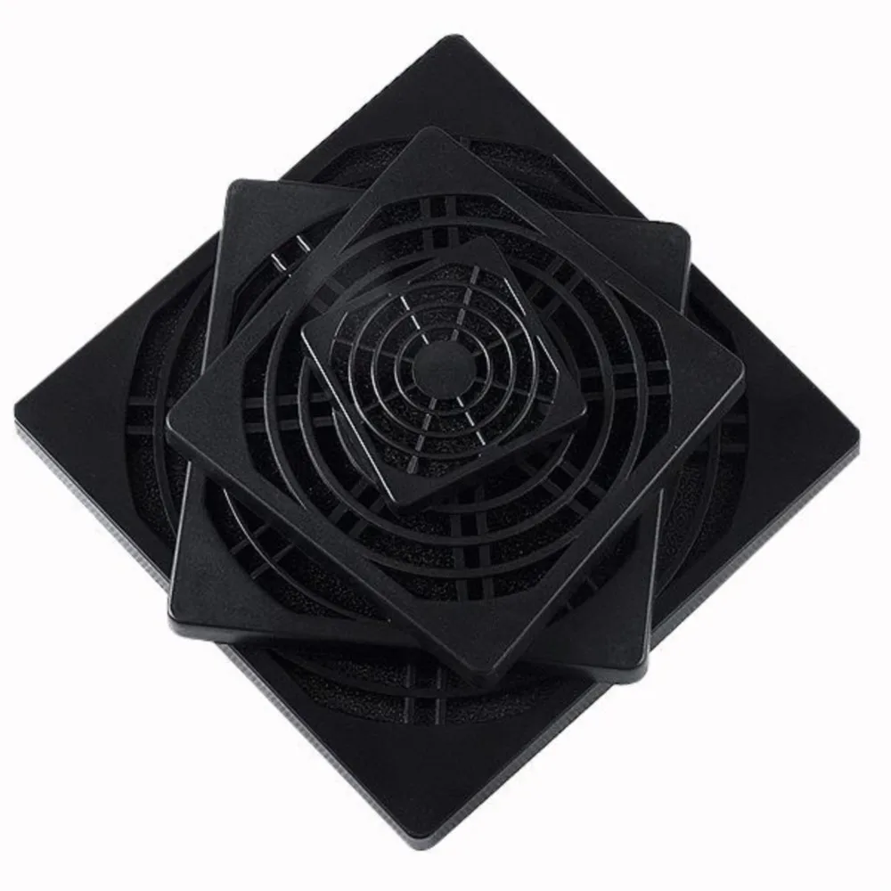 YCDC 40mm/80mm/90mm/120mm Black Plastic Mesh Dust Filter For PC Chassis Cooling Dustproof Guard Grill Protector Net Cover
