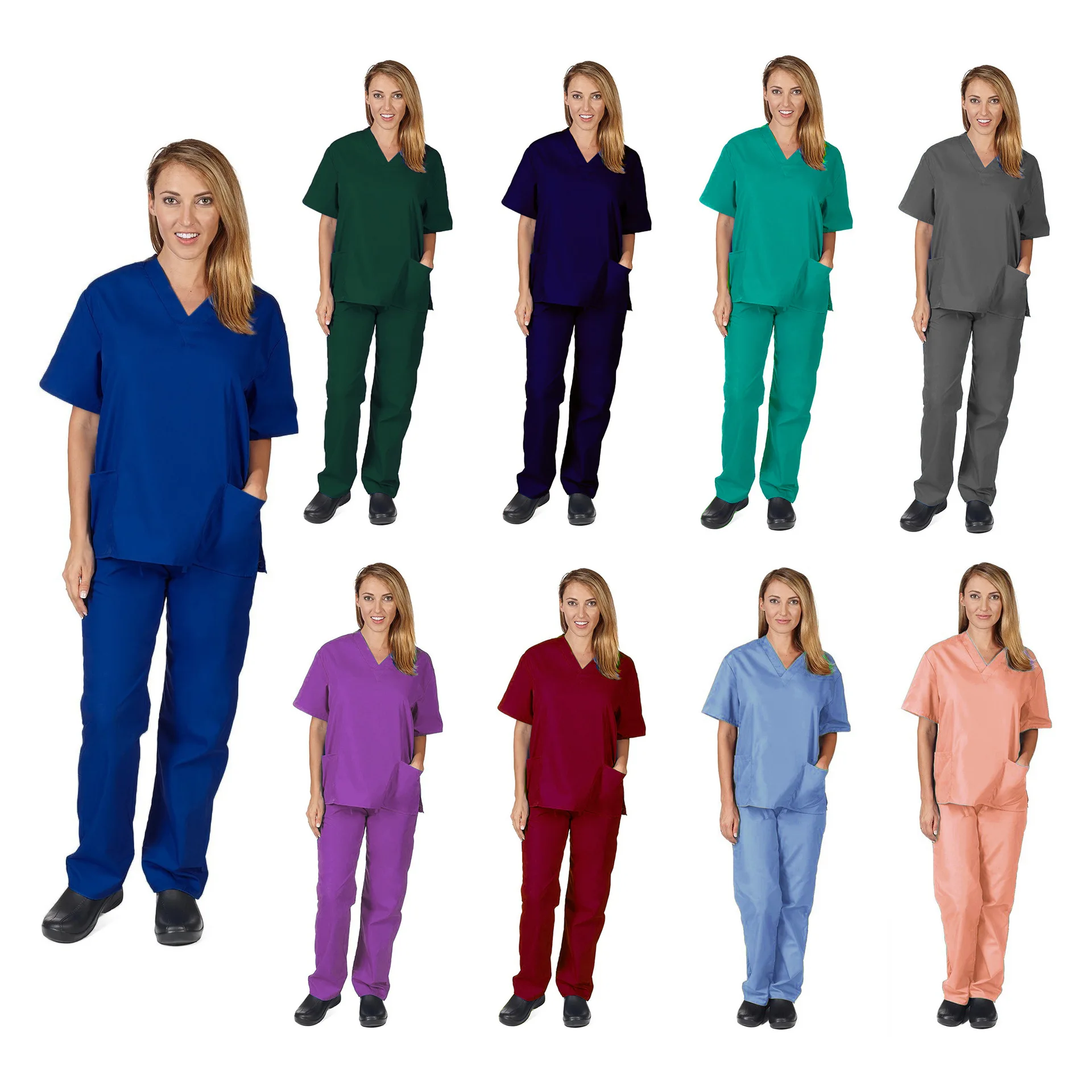 

Slim Fit Medical Scrubs Uniform Women Scrub Sets Nursing Accessories Hospital Surgery Gowns Dental Clinic Beauty Salon Workwear