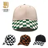 2023 New Mid-sized Child Boys And Girls Checkered Hat Baseball Caps Children's Hat Sunscreen Baseball Caps Fashion Popular Caps 2