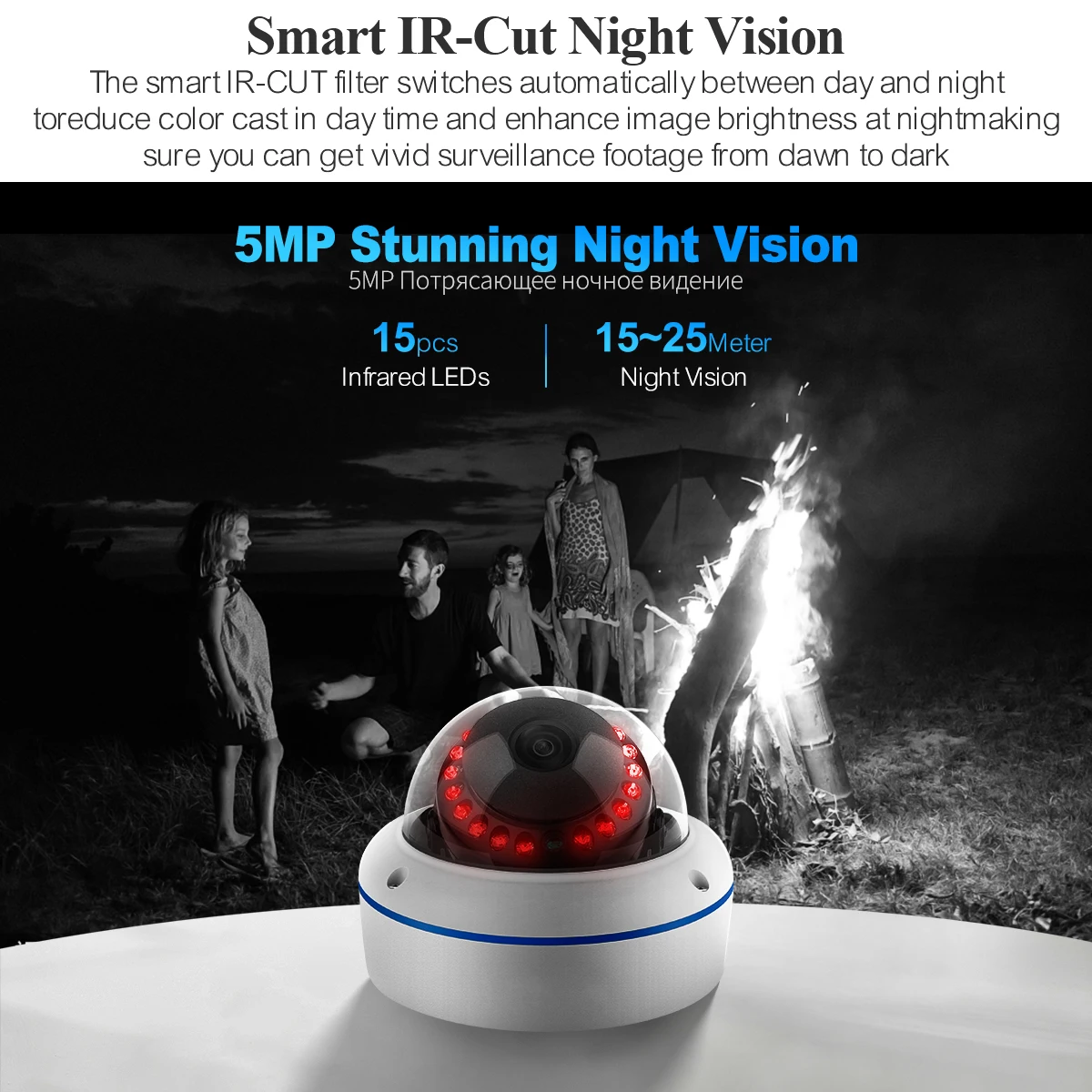 Techage H.265 8CH 5MP POE NVR CCTV System Vandalproof 5MP Indoor Dome Audio IP Camera P2P Remote Video Security Surveillance Set security camera