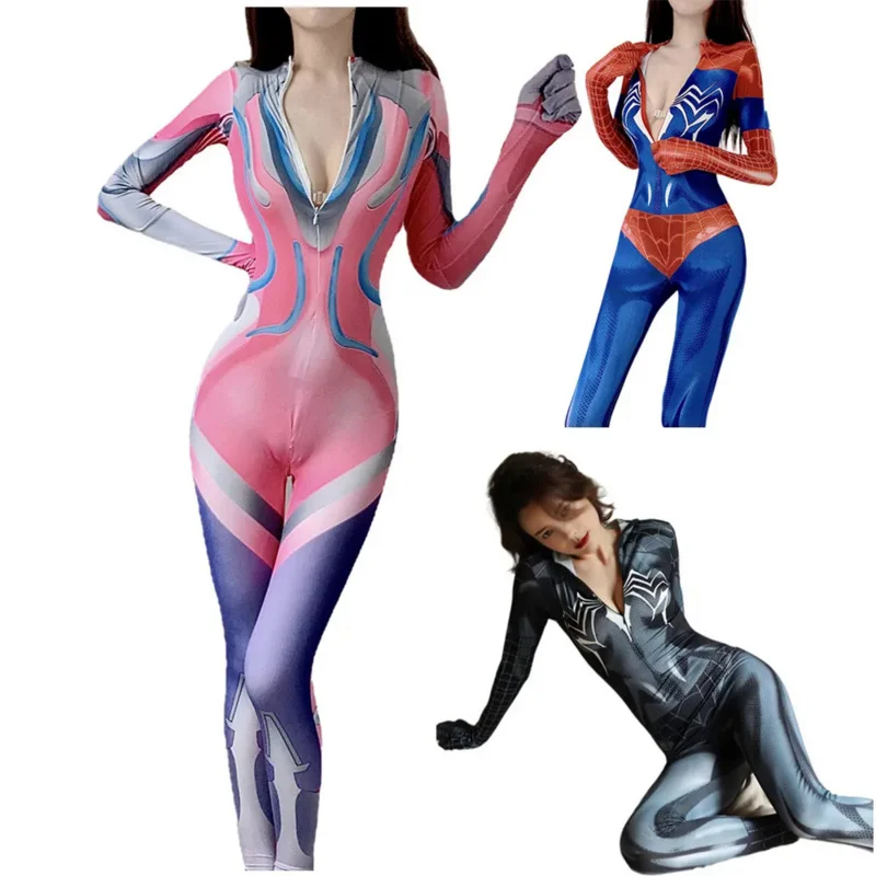 

Женское боди для косплея Zero Two, Сексуальное Женское боди с надписью Overwatch Zentai, костюм на Хэллоуин, карнавал, вечеринку, маскарадный комбинезон