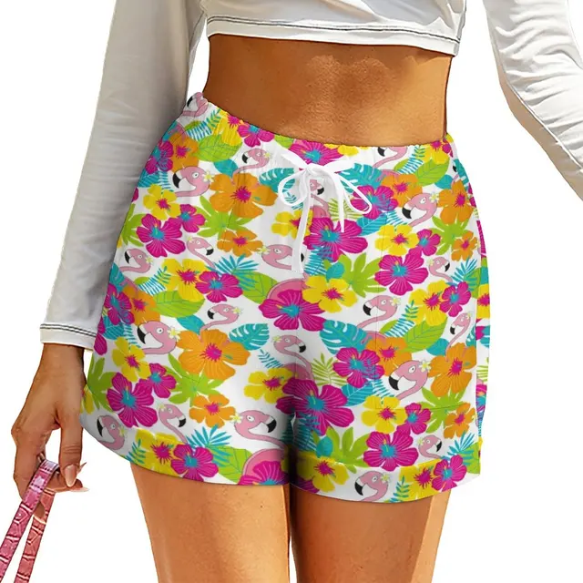 Retro Flower Power Shorts Retro Hippy 