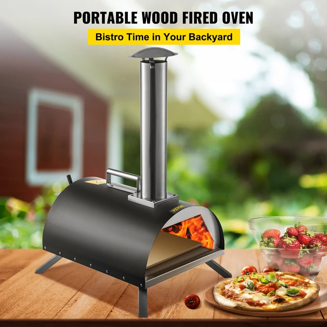VEVOR Stainless Steel Pizza Oven 12 Wood Fired Oven with Feeding Port  Portable Wood Pallet Pizza Maker for Outdoor Cooking - AliExpress