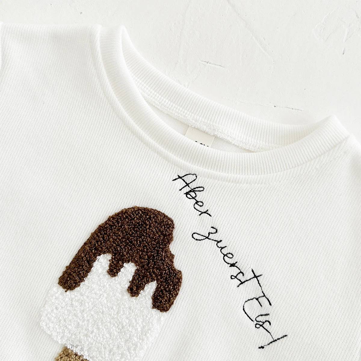 2PCS Jungen Baby, Kleinkind Anzug Herbst kinder Top Nette Popsicle Stickerei Frühling Baby Outfit Set Langarm Mädchen kinder Kleidung – Detail 6