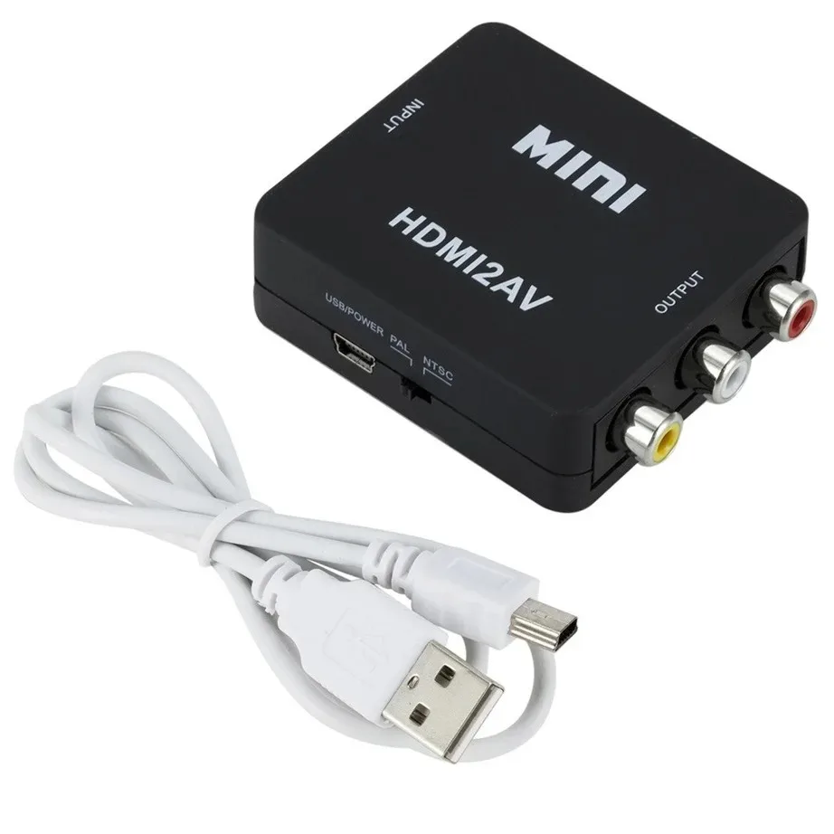 YIGETOHDE hdmi-compatible hogy AV videó Összetett átalakító Pámoly hdmi-compatible hogy RCA AV/CVSB L/R videó Merevlemez 1080P Alatámaszt NTSC Cimbora