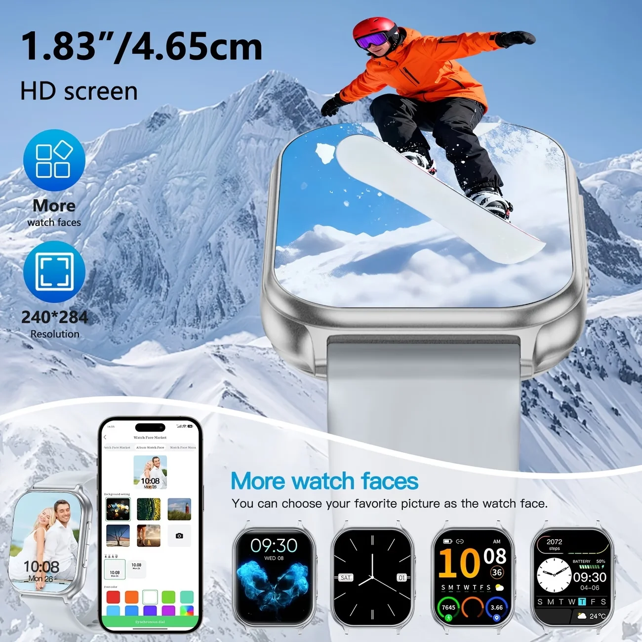 Nuovo Smartwatch 2026 per Donne, Fitness Tracker Sportivo IP68 Impermeabile, Monitoraggio Cardiaco 24H Integrato, Chiamate Wireless, Smartwatch Elegante da Donna - immagine 2