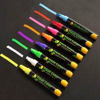 Colorful Highlighter Liquid Chalk Erasable LED Fluorescent Marker Graffiti Drawing Pen For Blackboard Glass Window Art Marker 2