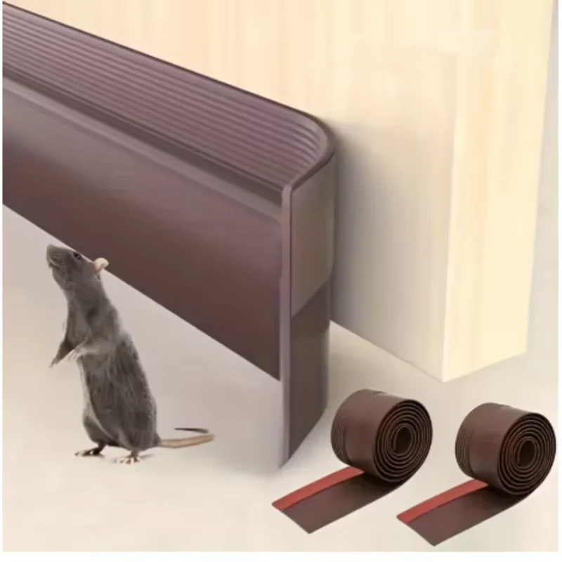 Self-Adhesive Door Bottom Seal - 4 Pack, Total Protection from Drafts, Dust, Water, Insects & Noise, Energy Saving 1m Length