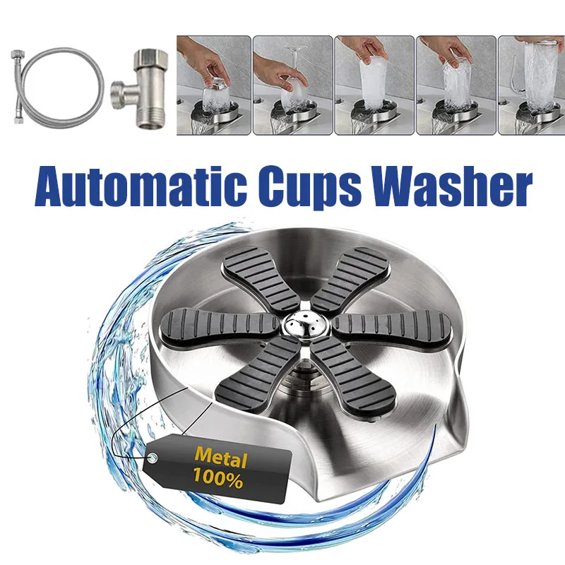 AutomaticCupsWasherKitchenSinkGlassRinserHighPressureCup