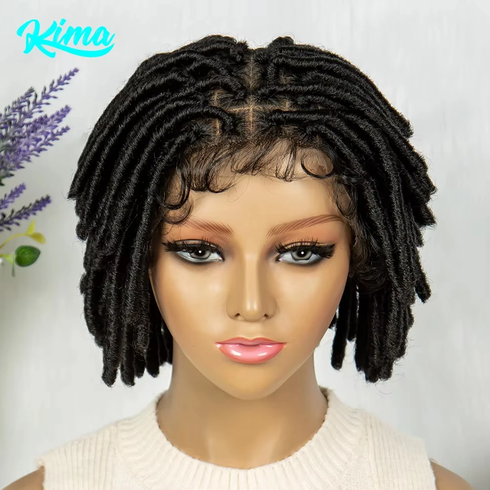 Synthetic Dreadlock Faux Locs wig Knotless Box Braided Wig Lace Front Braided Wig Full Lace African Braiding Hair For Man Women