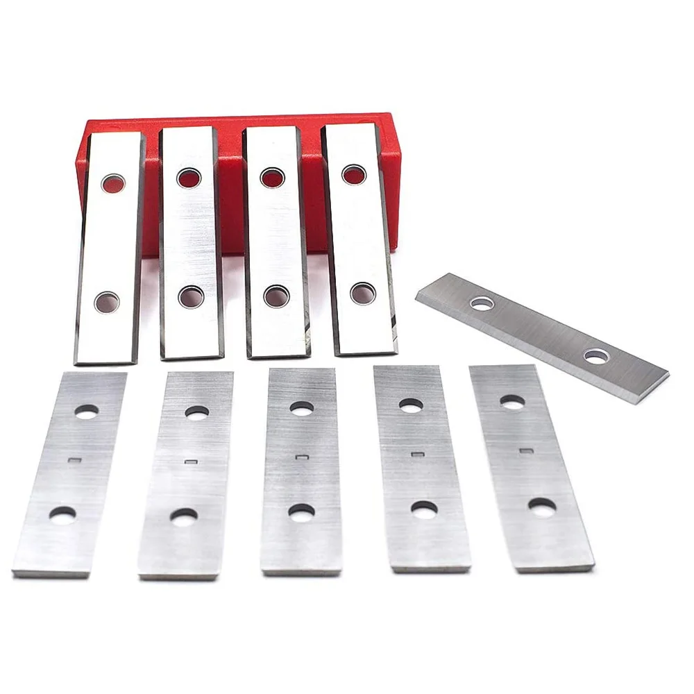 Tungsten Carbide Scraper 50X12X1.5MM Double Edged Heavy Duty Scraper Replacement Blades for Paint Stickers Removal 10Pcs tungsten carbide scraper blades